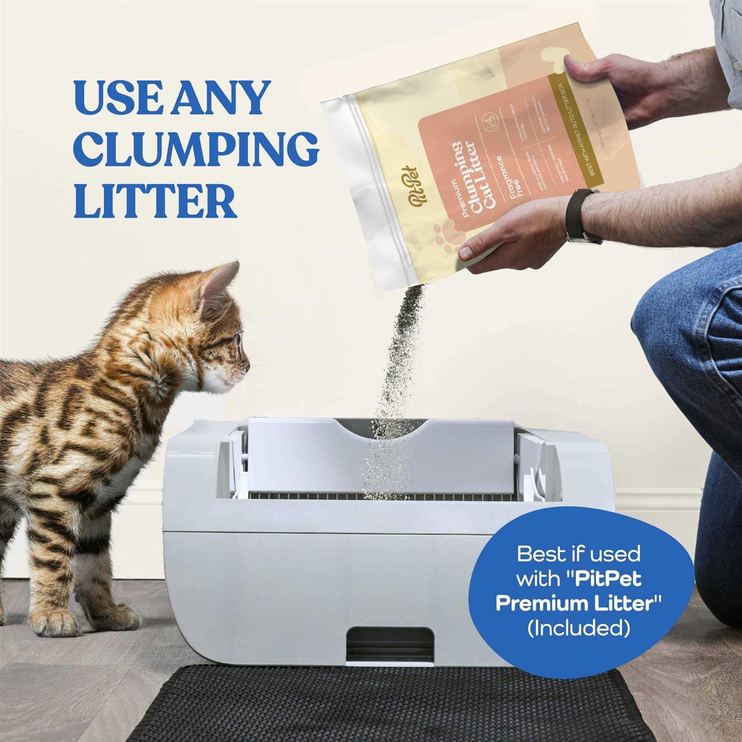 Smart Automatic Cat Litter Box Self Cleaning Cat Litter Box with Built in Odor Eliminator -Works with Clumping Cat Litter - Pet Supplies online store