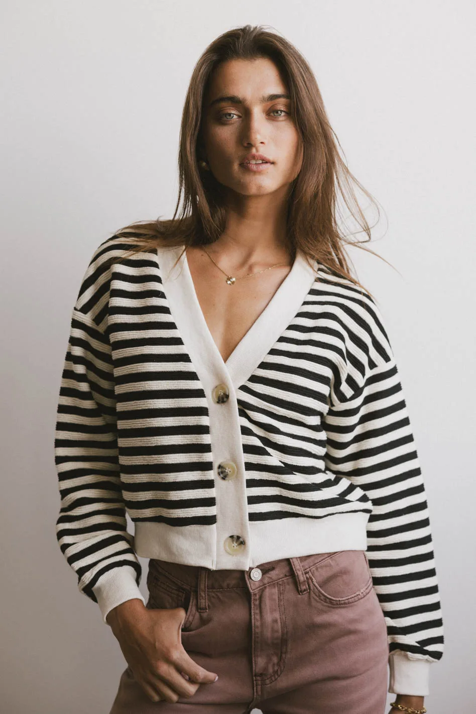 Osaia Striped Cardigan - FINAL SALE