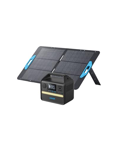 Anker 521 Portable Power Station Upgraded with LiFePO4 Battery, 256Wh 6-Port PowerHouse, 300W (Peak 600W) Solar Generator (Solar Panel Optional), 2 AC Outlets, 60W USB-C PD Output, Outdoor Generator