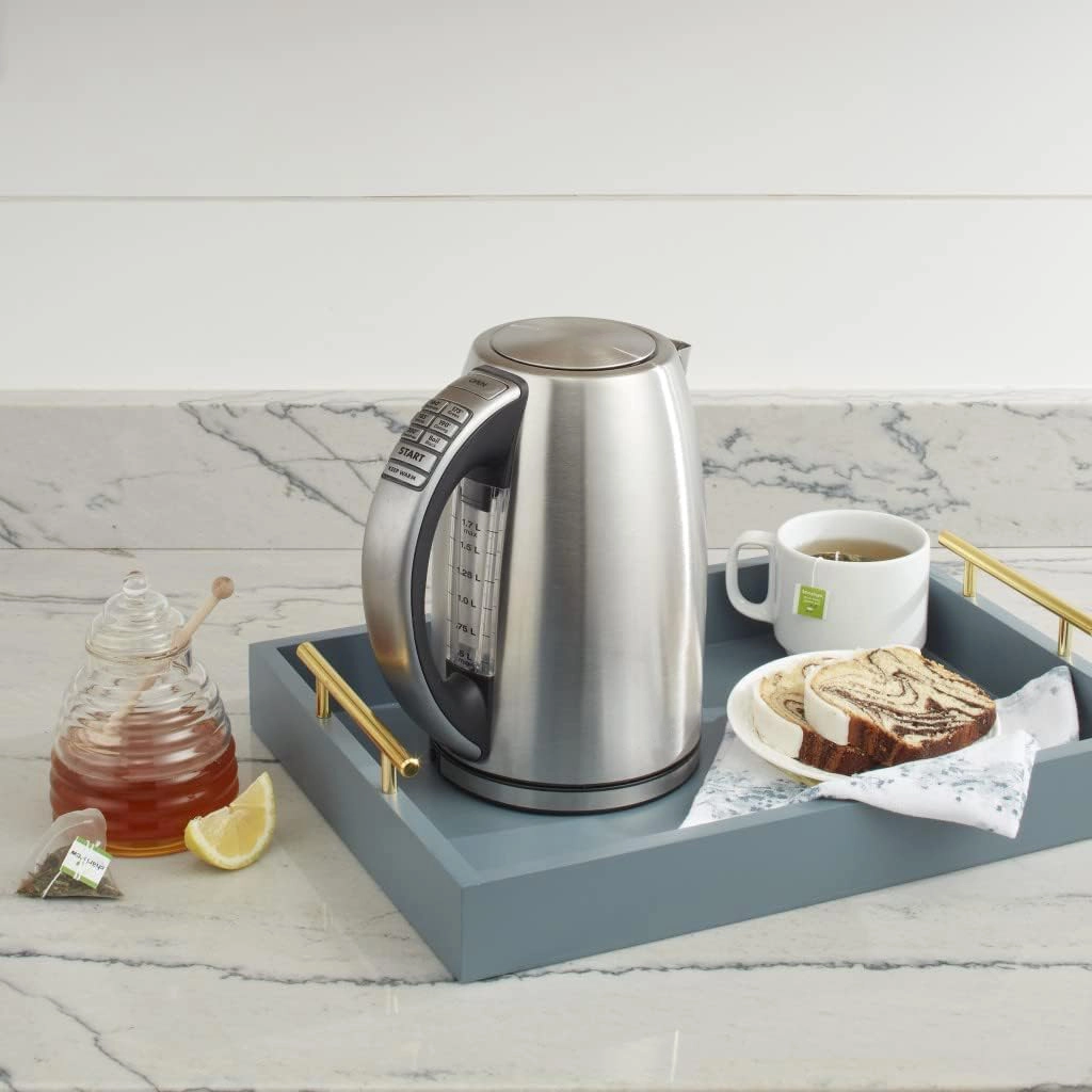 1.7-Liter Stainless Steel Cordless Electric Kettle with 6 Preset Temperatures