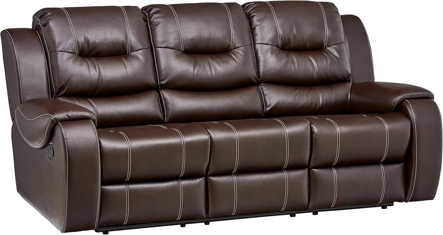 Cambridge Clark Two Piece Set: Sofa, Loveseat Living Room Furniture, Brown