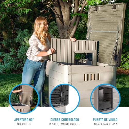 Lifetime Deluxe Dog House, Weather Protected with Adjustable Vents, Ideal Shelter for Medium to Large Dogs