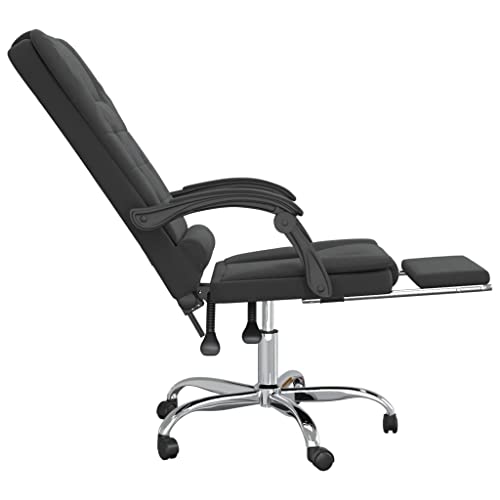 Massage Reclining Office Chair Black Velvet,Velvet Massage Reclining Office Chair with Electric Massage Function for Home and Office Convenient Design Chair, Suitable for Office