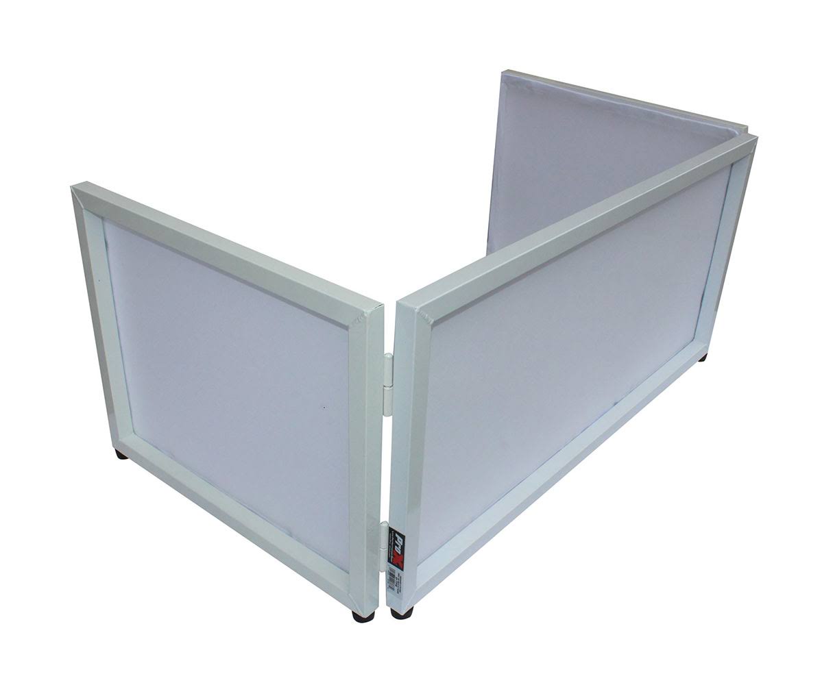 Prox XF-Ttfw 6ft Table Top DJ Facade Wedding White Trim + Black u0026 White Scrim