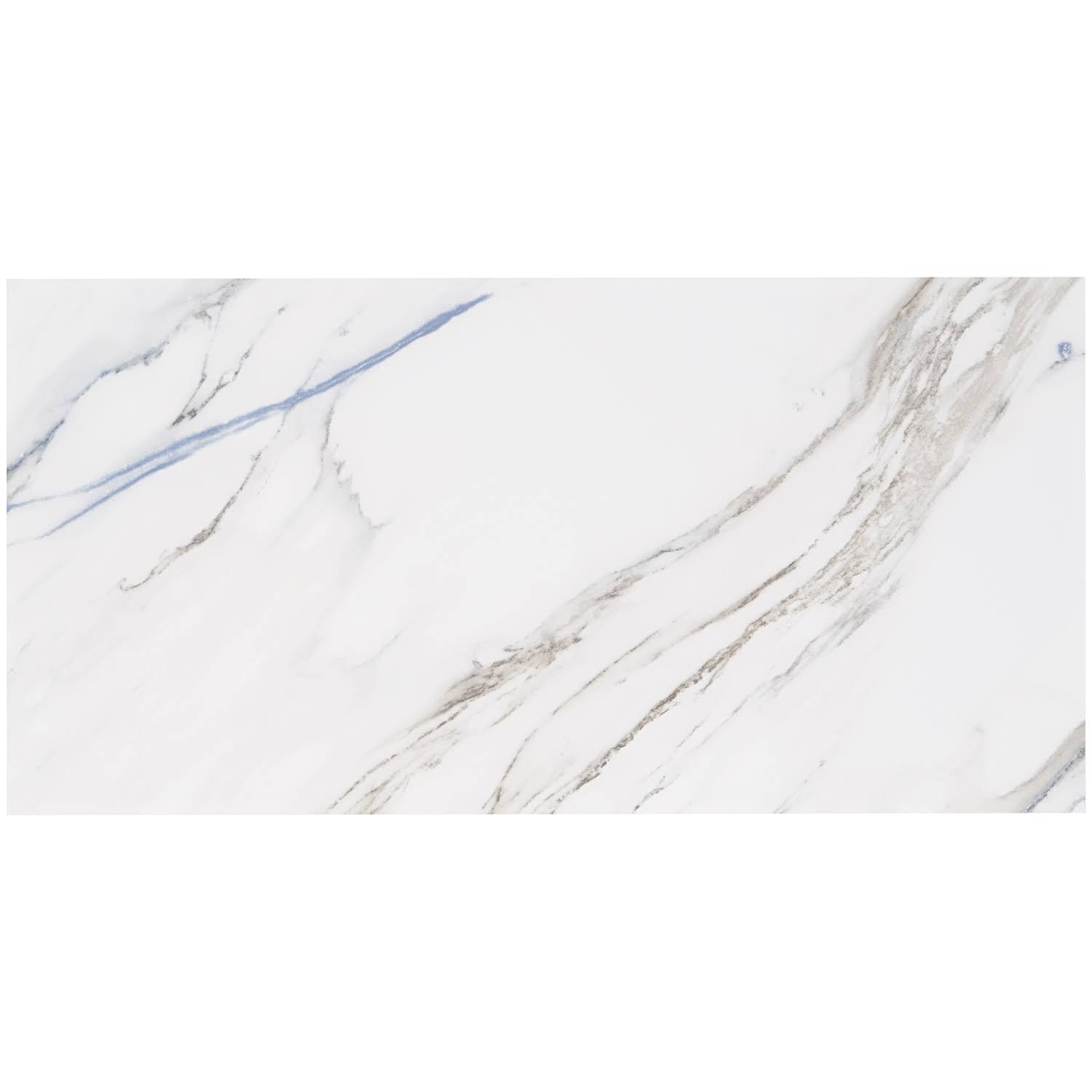 Ivy Hill Tile Calacatta Indigo 12 in. x 24 in. Polished Porcelain Floor and Wall Tile (6-Piece, 11.62 Sq. ft./Case)