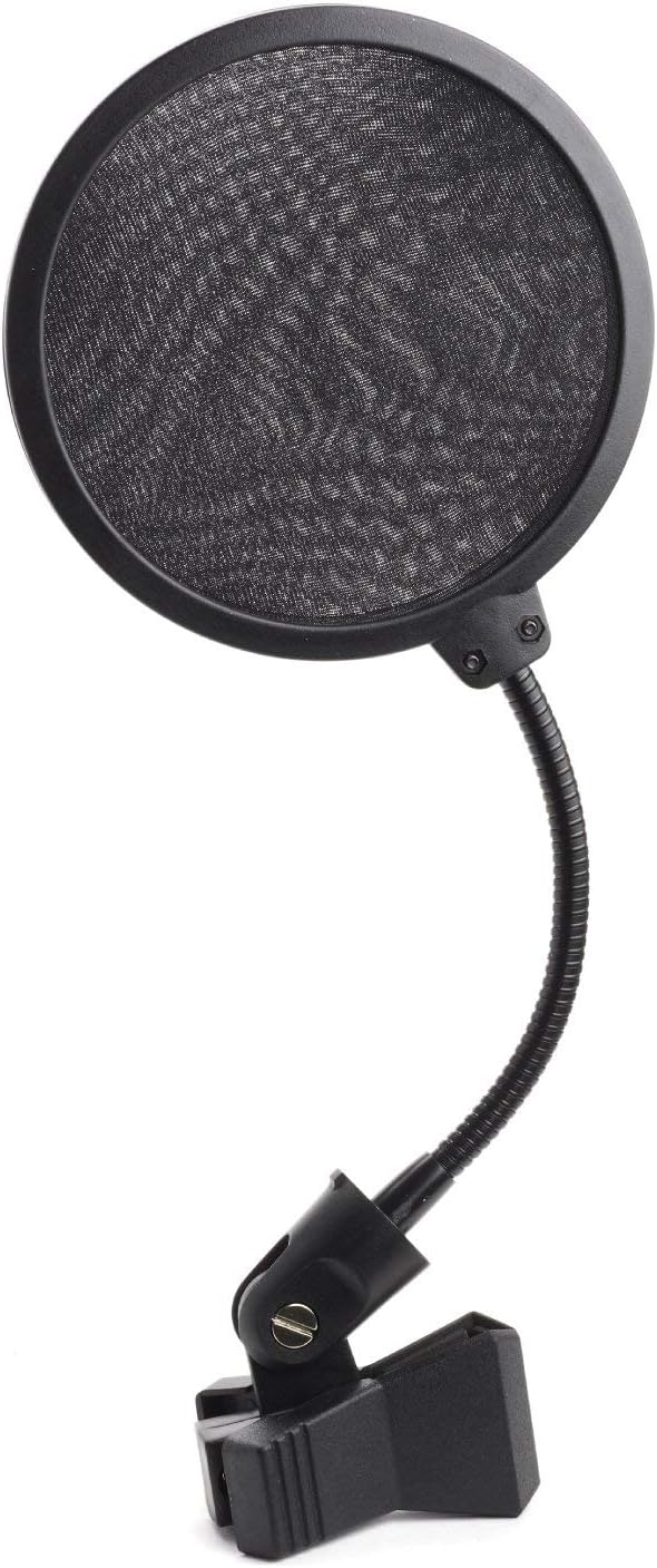 Audio-Technica AT2020USB+ Cardioid Condenser USB Microphone (Black) + Pop Filter + 4-Port USB 2.0 Hub with Individual LED Lit Power Switches + Cloth - Deluxe Mic Bundle