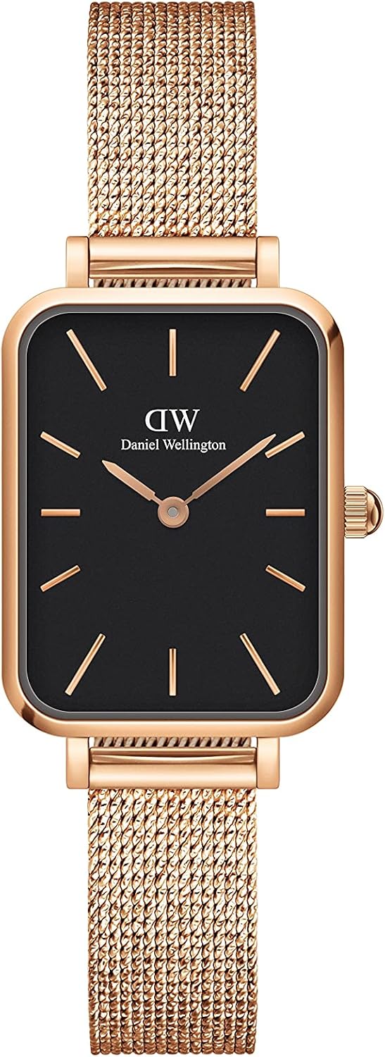 Daniel Wellington Quadro Melrose Watch, Rose Gold Mesh Bracelet, 20x26mm