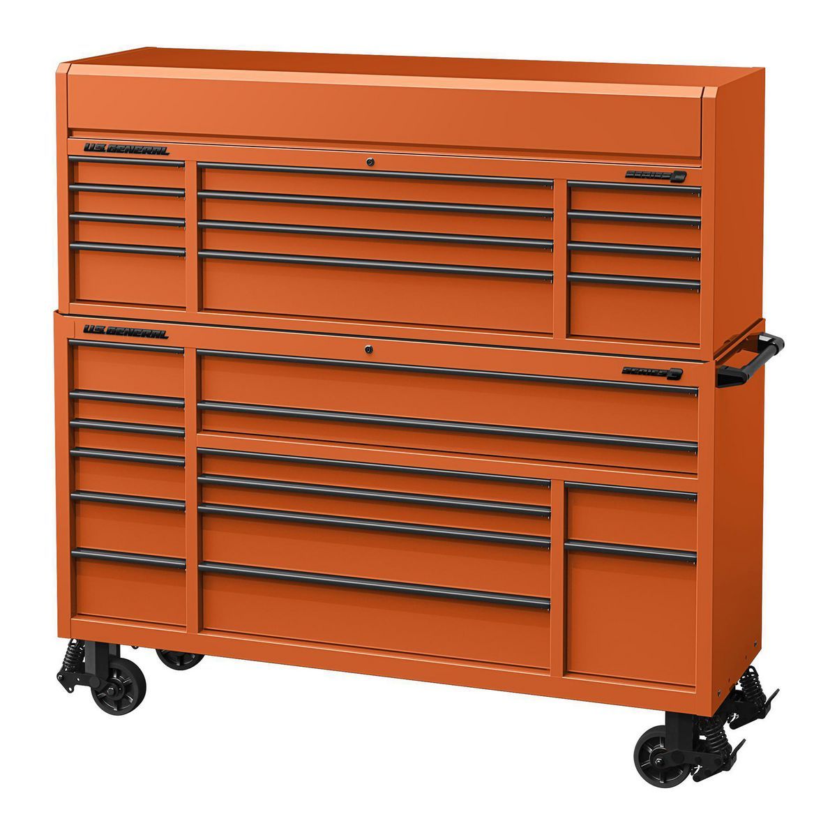 U.S. GENERAL 72 in. x 22 in. Triple-Bank Roll Cab, Series 3, Slate Gray