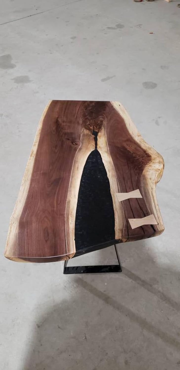 Epoxy Walnut coffee table. Epoxy River table/ Walnut end table. Epoxy coffee table made for tree fork/crotch
