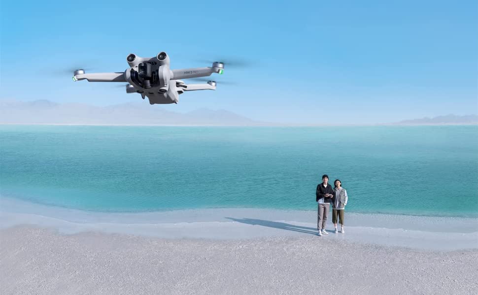 DJI Mini 3 Pro Camera Drone Quadcopter + RC-N1 Controller (No Screen), 4K/60fps Video, 48MP Photo, 34min Flight Time, Tri-Directional Obstacle Sensing, Bundle with Deco Gear Backpack + Accessories