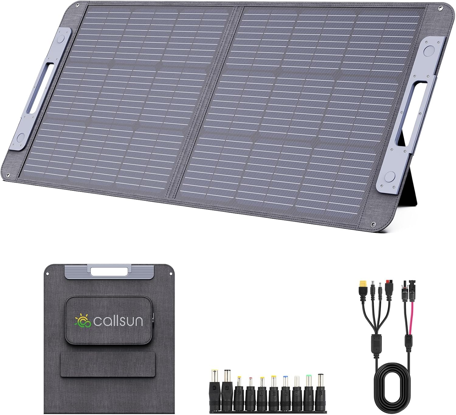 100W Portable Solar Panel,100 Watt 20v Foldable Solar Panel with MC-4 USB-A Type-C Output, 23.5% High Conversion Efficiency,IP67 Waterproof, for Power Station RV Camping Off Grid
