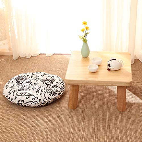 Japanese Style Small Table Balcony Small Coffee Table Solid Wood Low Table Living Room Small Table Mini Table Laptop Table Wooden Stool (Color : Brown, Size : 35x50x21cm) (Wood Col
