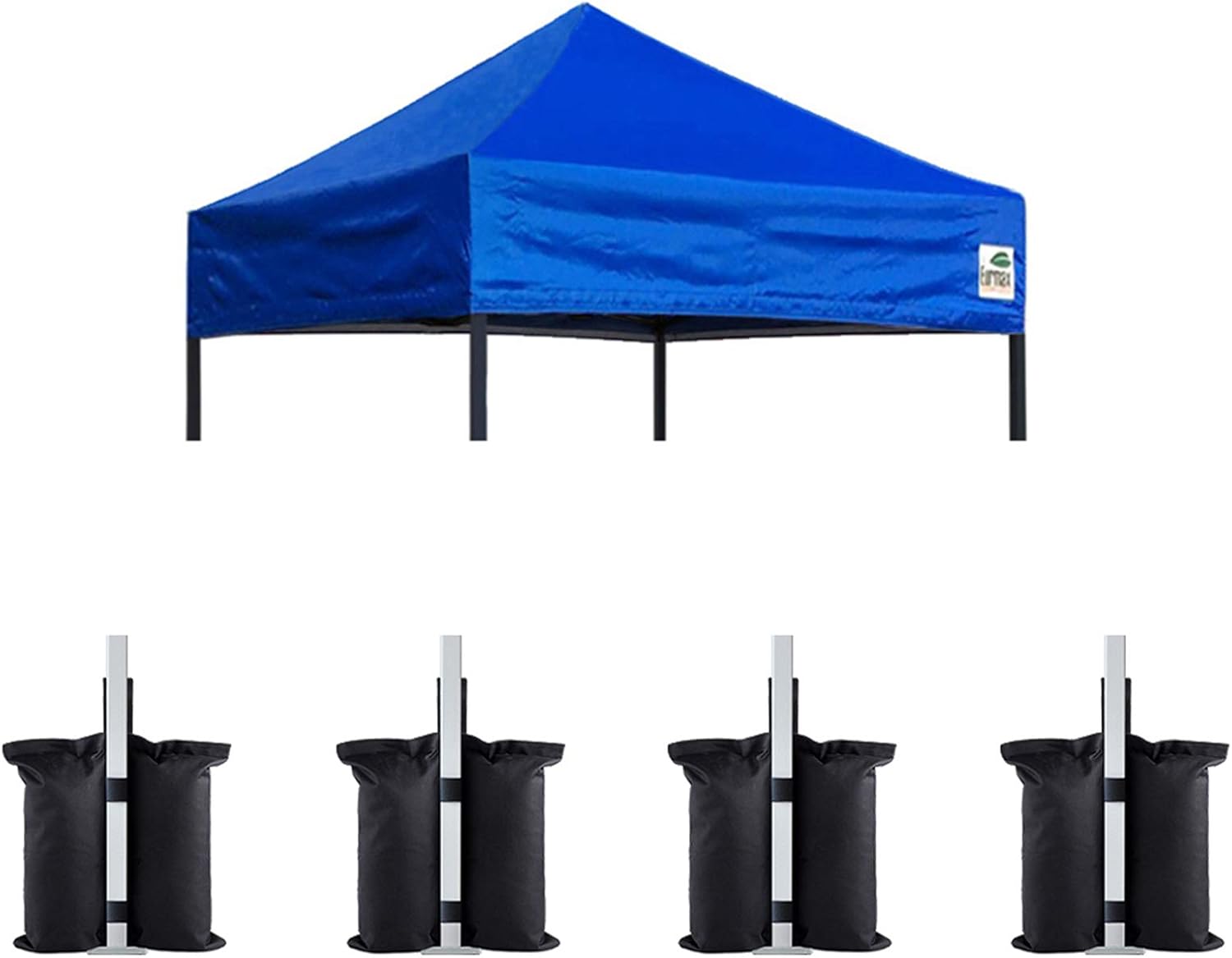 Eurmax 10x20 Pop Up Canopy Replacement Canopy Tent Top Cover, Instant Ez Canopy Top Cover ONLY, Choose 30 Colors,Bonus 4PC Pack Canopy Weight Bag (White)