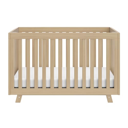 Storkcraft Beckett Convertible Crib (Driftwood) – Converts from Baby Crib to Toddler Bed and Daybed, Fits Standard Full-Size Crib Mattress, Adjustable Mattress Support Base