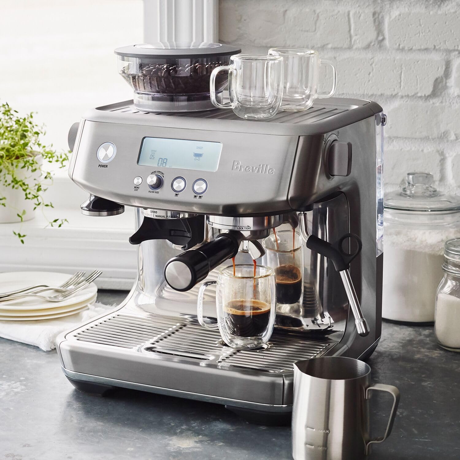 Breville Barista Pro Espresso Machine, Black Stainless