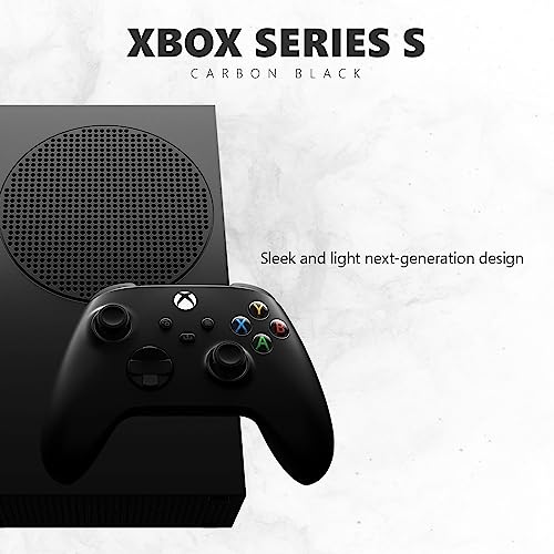 Microsoft Xbox Series S 1TB SSD Console Carbon Black - Includes Xbox Wireless Controller - Up to 120 frames per second - 10GB RAM 1TB SSD - Experience high dynamic range - Xbox Velocity Architecture (Renewed)