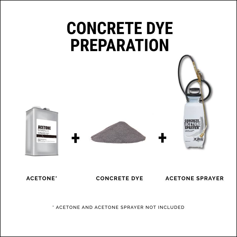 Concrete Dye Color Ash Brown, 120 Gr (Makes 1 Gal Stain)