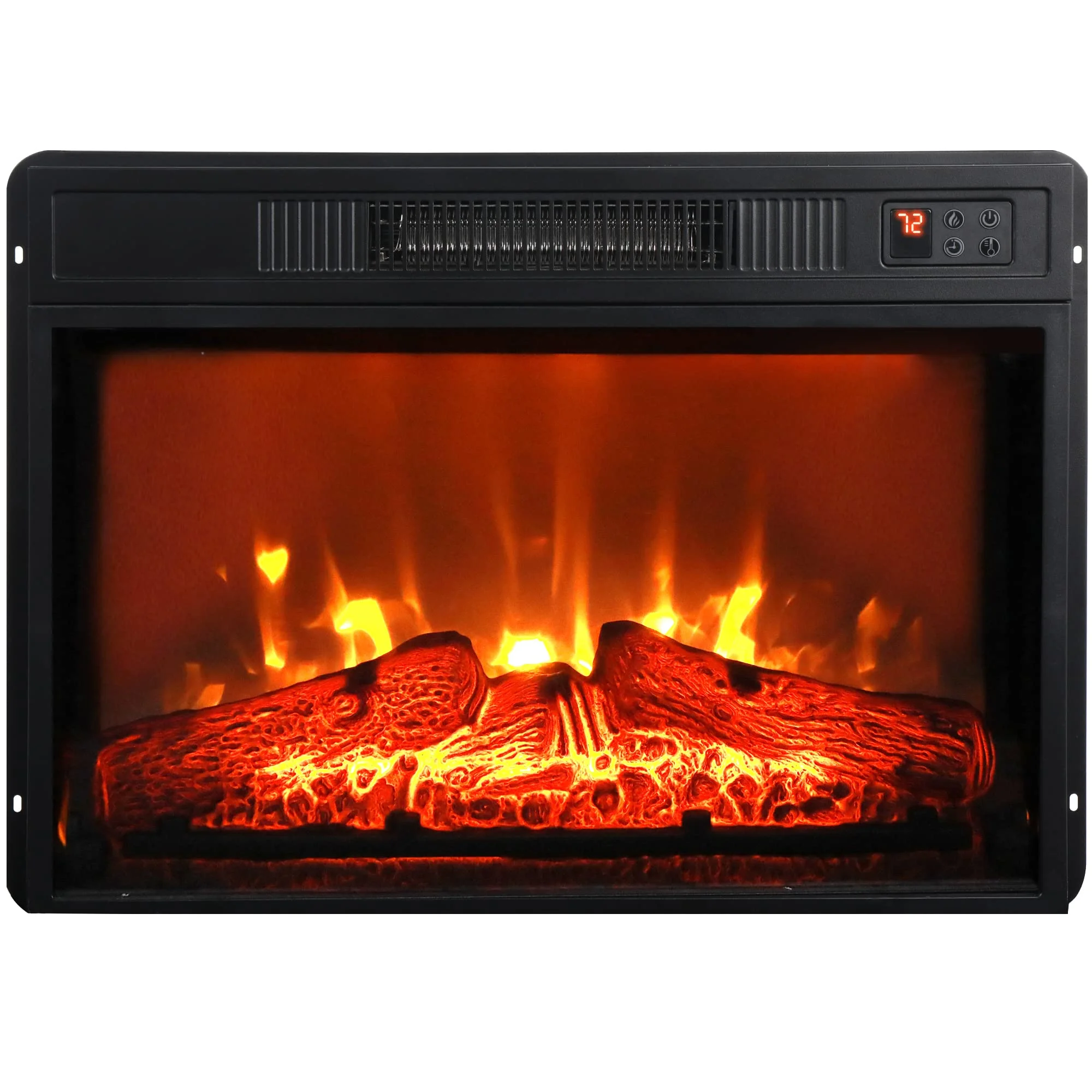LGHM Fireplace TV Stand with 23" Electric Fireplace for TVs Up to 65", LED Light Entertainment Center with Storage Cabinet, for Living Room Bedroom, Gray