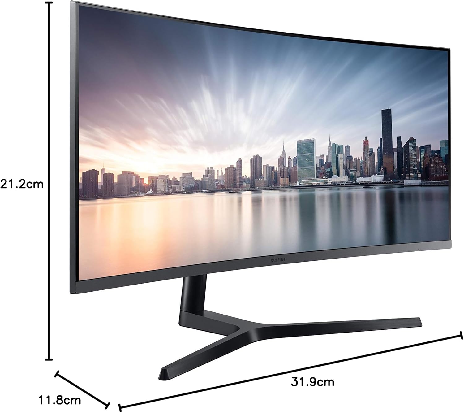 Samsung CH890 Series 34-Inch Ultrawide QHD (3440x1440) Computer Monitor, 100Hz, Curved, HDMI, USB-C, Height Adjustable Stand, 3 Yr WRNTY (LC34H890WGNXGO)