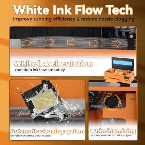 FAFAIR A4 L805 DTF Printer, DTF Printing Machine with Anti-Clogging Technology High Speed Printing, Transfer Printer for DIY T-Shirt, Other Textiles(L805+Oven+Software)
