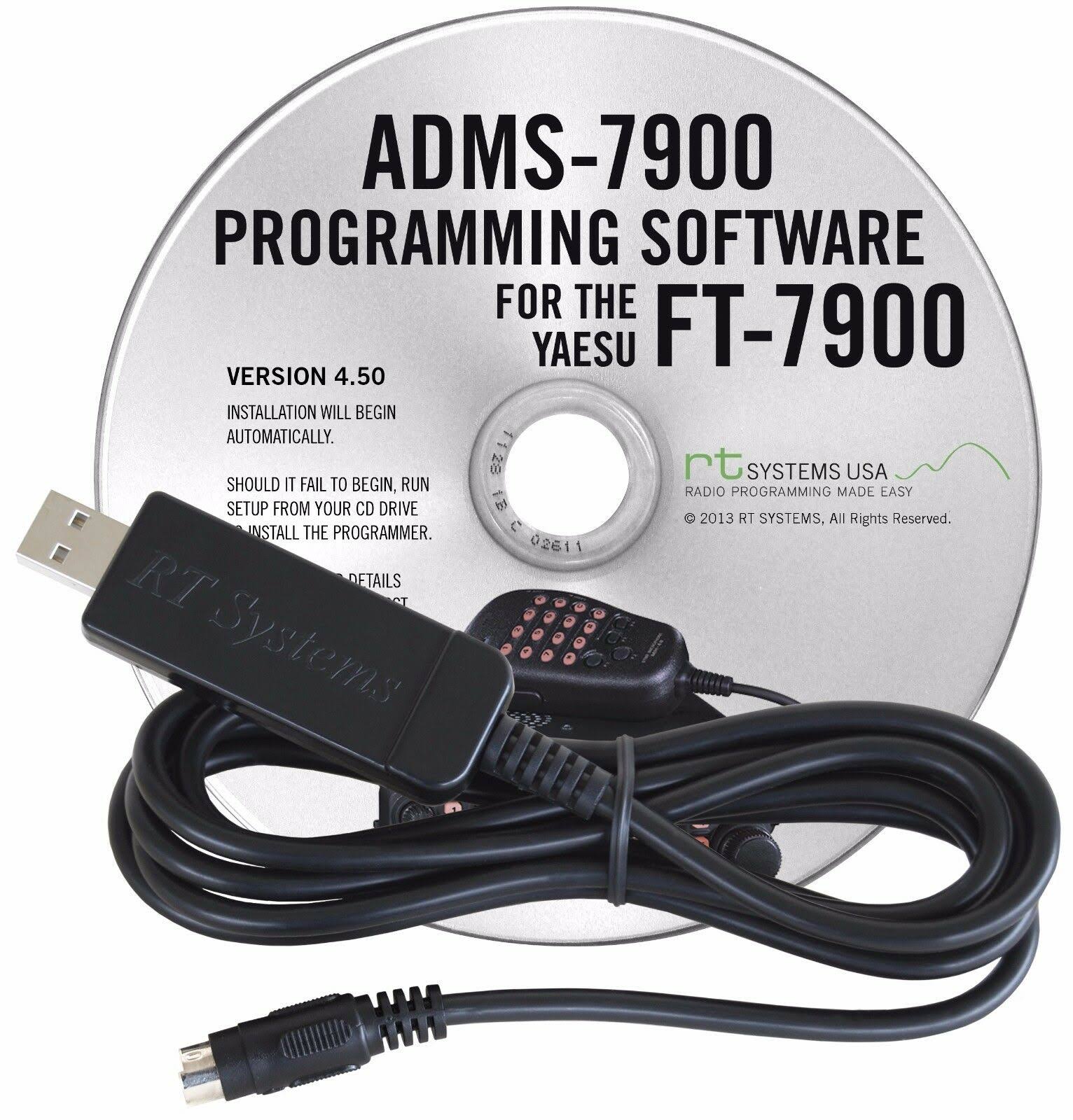 Yaesu ADMS-7900 Programming Software on CD with USB Computer Interface Cable for