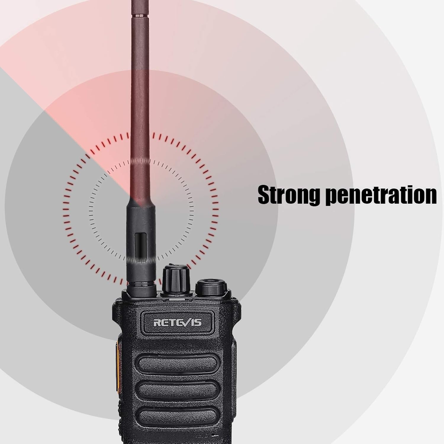 Retevis RT86 Two Way Radios Long Range Rechargeable,High Power Heavy Duty 2600mAh 2 Way Radios,Remote Alarm Walkie Talkies Adults with Shoulder Mic(4 Pack)