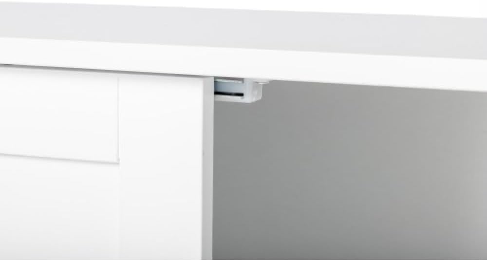 White Bathroom Storage Cabinet, Freestanding Floor Cabinet w/Doors & Drawers, Bathroom Storage Unit, Kitchen Cupboard Side Cabinet for Living Room Entryway 31.5" L x 11.81" W x 31.5" H
