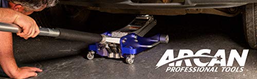 ARCAN Tools 3-Ton Quick Rise Aluminum Floor Jack with Dual Pump Pistons & Reinforced Lifting Arm (A20018_A20019)