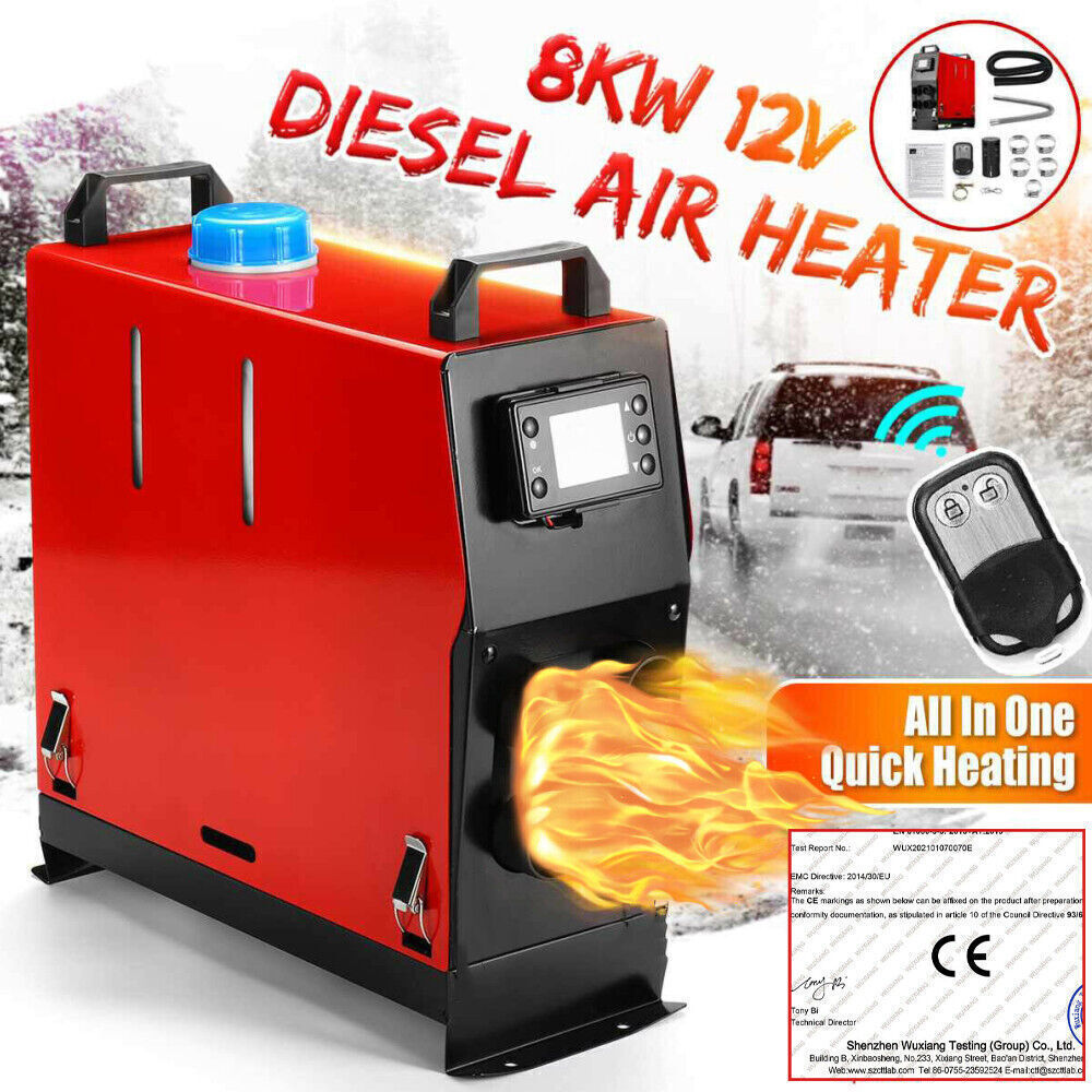 Diesel Air Heater 8KW 12V All In One LCD Thermostat Boat Motorhome Truck Trailer