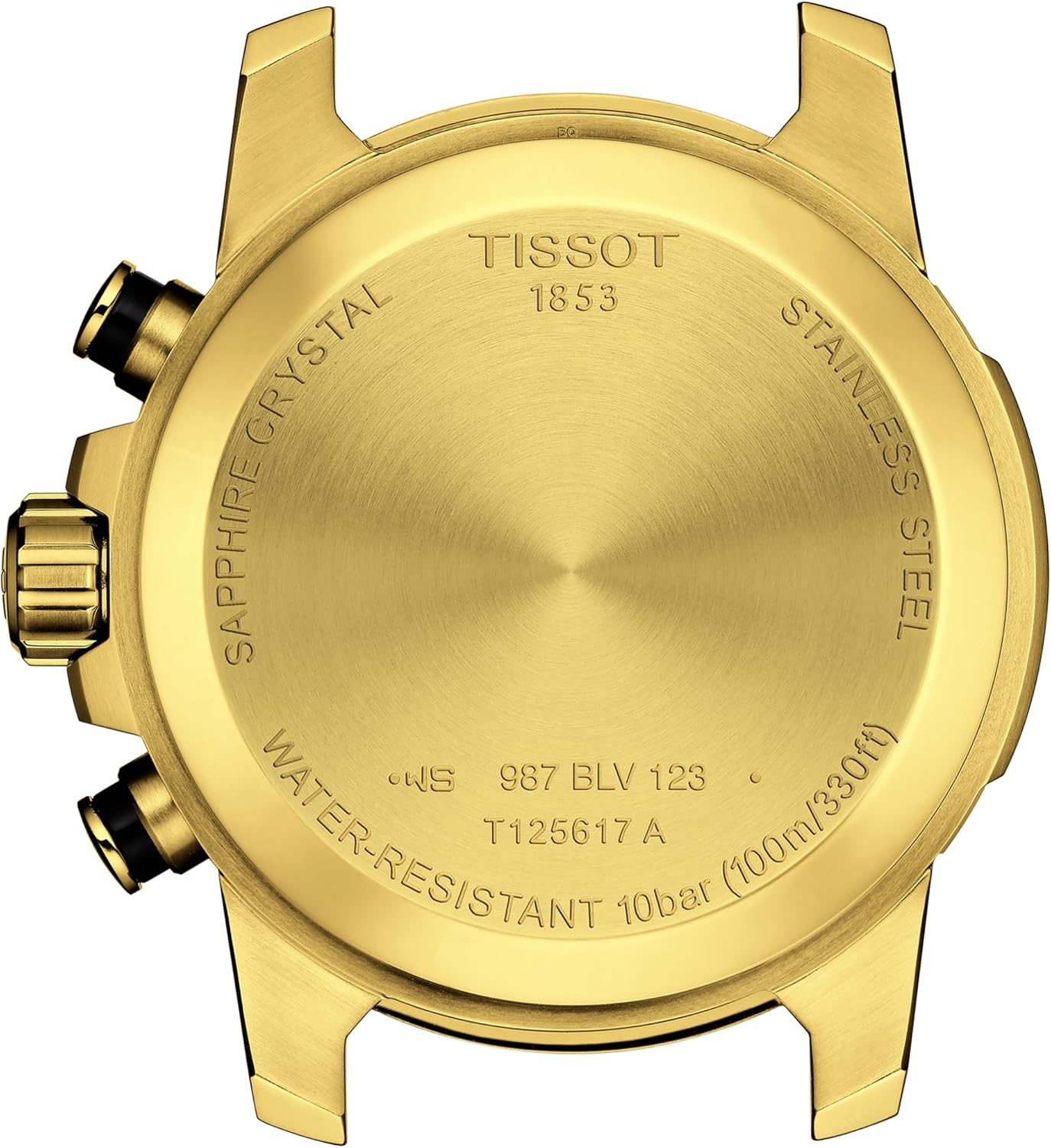 Tissot Mens Supersport Chrono 316L Stainless Steel case with Yellow Gold PVD Coating Quartz Watches, Grey, Stainless Steel, 22 (T1256173305101)
