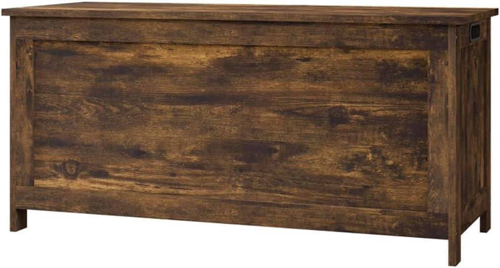Large Wooden Storage Chest Trunk, Decorative Wood Box with Lid, Stash Box, 352 lbs Weight Capacity Size 39.4"" L x 15.7"" W x 18.9"" H, Brown
