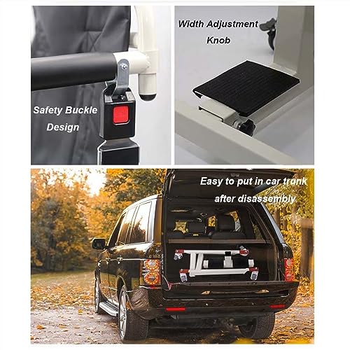 Patient Lift for Home, Width and Height Adjustable Multifunctional Patient Lift Transfer Chair Equipped a Cushion with Backrest, Easy to Assemble and Use, Safe and Stable, Capacity 209 lbs