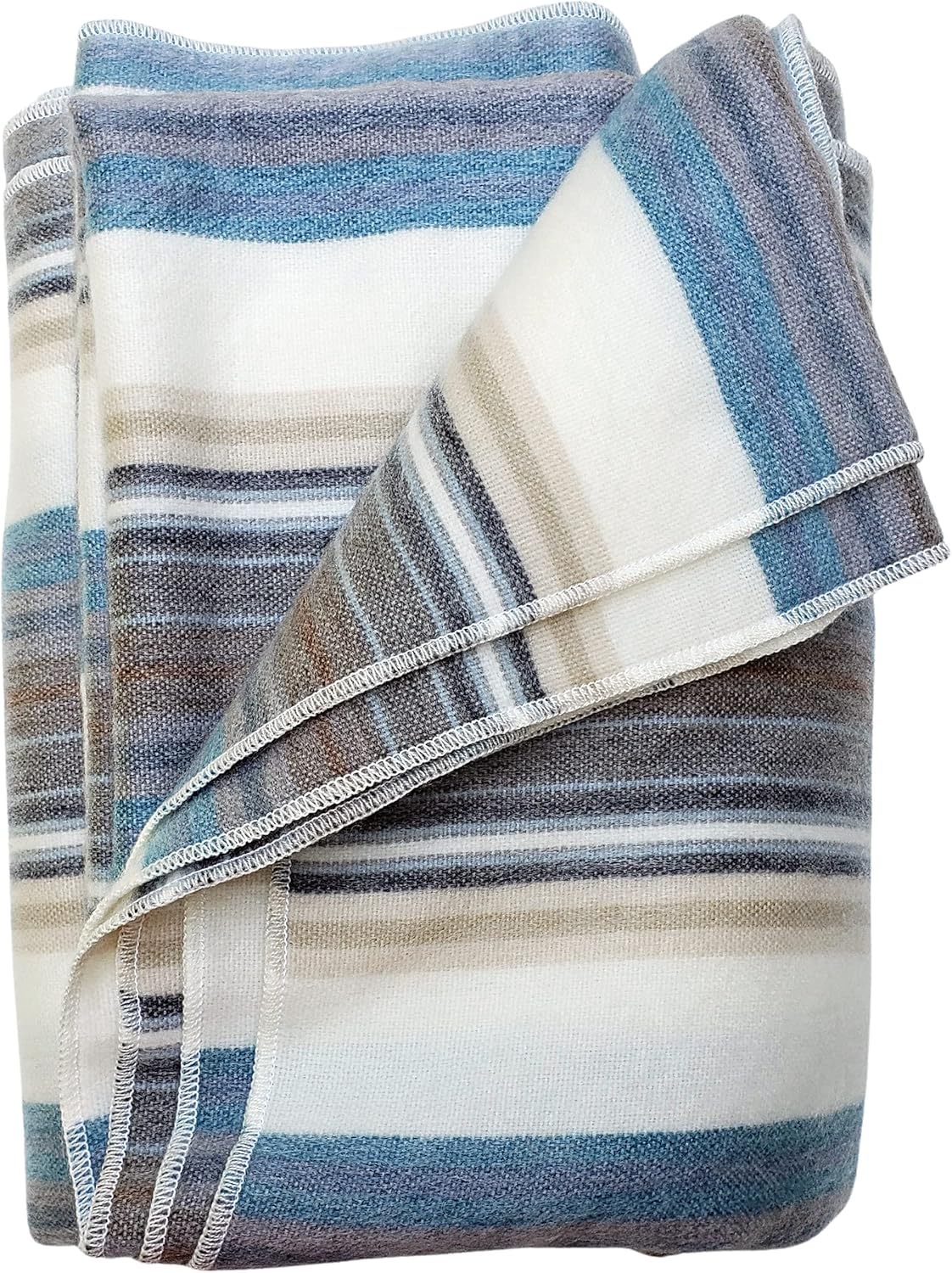 DAVLINA, Alpaca Wool Throw Blanket | Super Soft, Lightweight, Breathable and Hypoallergenic | Non-Itchy or Scratchy (Brown Beige Varicolored)