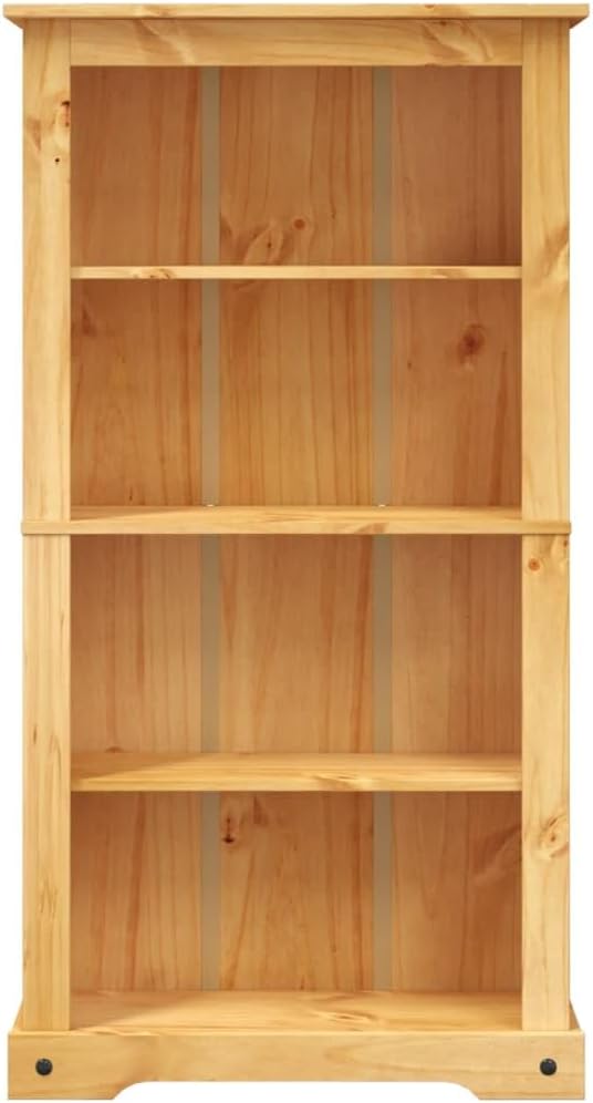 4-Tier Bookcase Mexican Pine Corona Range Book Shelf Book Cabinet Home Furniture 31.9"x11.4"x59"