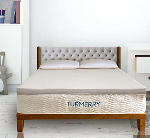 7 Zone Green Natural Organic Latex Mattress Topper King Size - 3 inch - Soft Plush Pillow Top - GOLS Certified Latex Foam Bed Pad for Side Sleepers Zonal Support Durable and Breathable