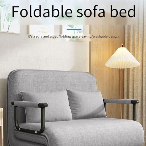 Sofa Bed Couch Memory Foam Sleeper Chair Lazy Couch Twin Size Futon Convertible Guest Beds,Washable Cover B