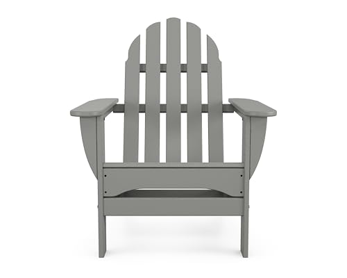 POLYWOOD AD4030AR Classic Outdoor Adirondack Chair, Polyethylene, Aruba & SBT18AR South Beach 18" Outdoor Side Table, Aruba