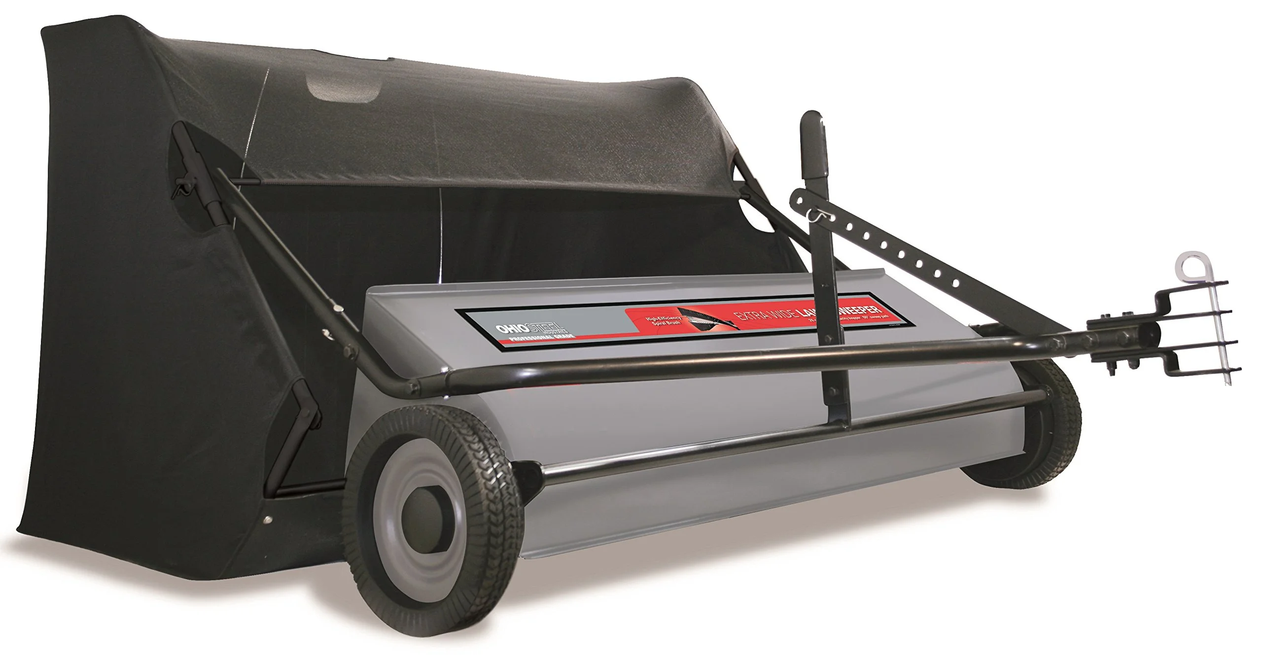 Ohio Steel 50 inch 26 cu. ft. Tow Pull Behind Leaf Yard Lawn Sweeper Collector