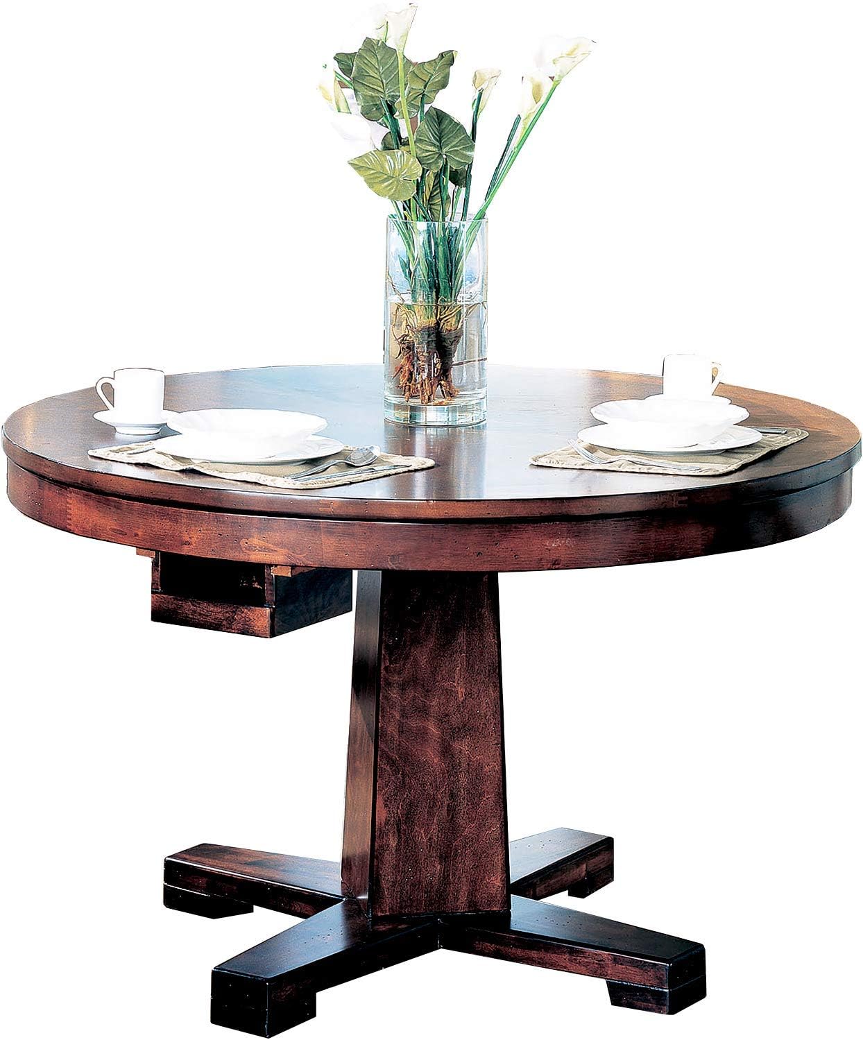 Coaster Home Furnishings Marietta 5-Piece Game Table Dining Set, Tobacco and Tan
