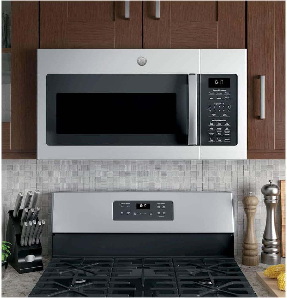 GE JVM6175YKFS 1.7 Cu. Ft. Over-the-Range Microwave, Stainless Steel