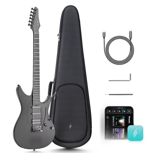 Enya Electric Guitar Inspire 39" Smart Electric Carbon Fiber Guitarra with 15W Wireless Speaker, 20 Distinct Tones, Onboard Presets, Charging Cable, Adjusting Wrench, and Gig Bag
