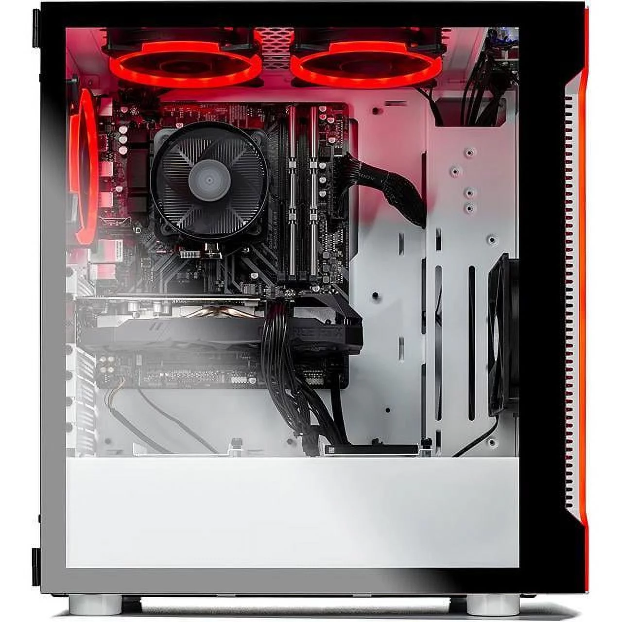 SkyTech Archangel 3.0 Gaming Computer PC Desktop - Ryzen 5 3600 6-Core 3.6GHz, RTX 3060 12GB, 1TB SSD, 16GB DDR4 3000, RGB Fans, AC WiFi, 600W Gold PSU, Windows 10 Home 64-bit, White