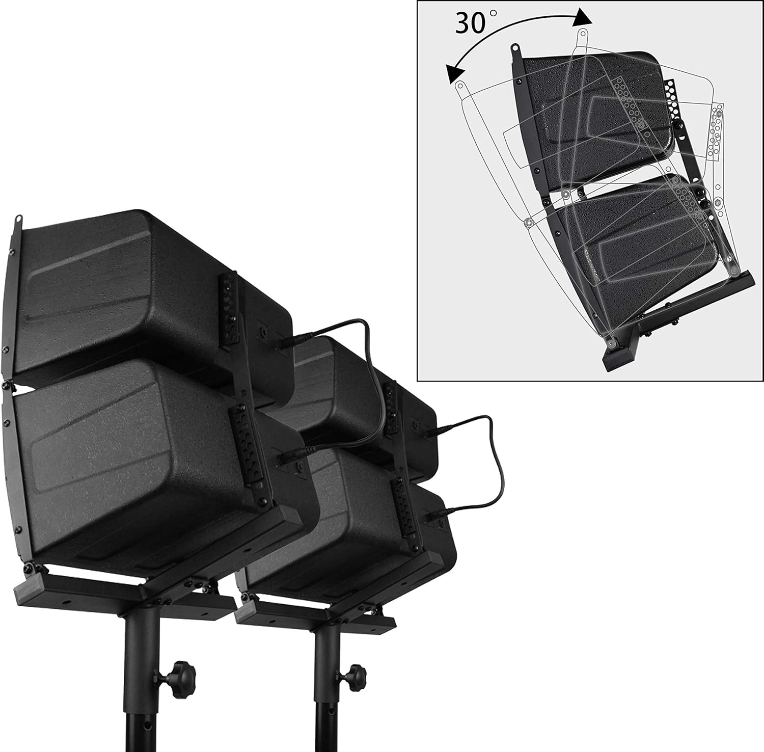 PRORECK Club 4000 18-inch 4000W P.M.P.O Stereo DJ/Powered PA Speaker System Combo Set Line Array Speaker and 18 inch Active Subwoofer with Bluetooth/USB/SD Card/Remote Control