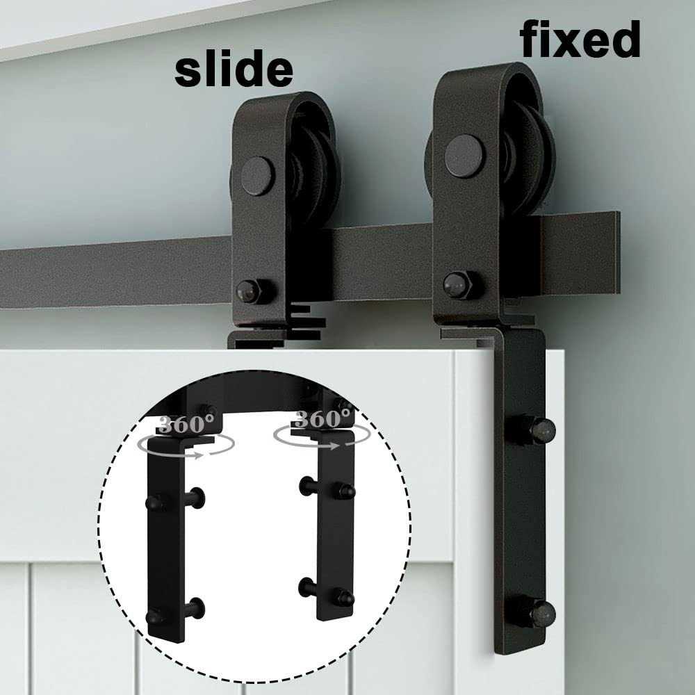 Ltiyitl Bi-folding Sliding Barn Door Hardware,Smoothly and Quietly-heavy Duty -simple and Easy to Install for 4 Doors Hardware Kit-basicj