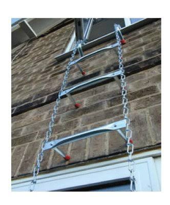 Saf-Escape 3 Story Steel Chain Fire Escape Ladder, Model #1025