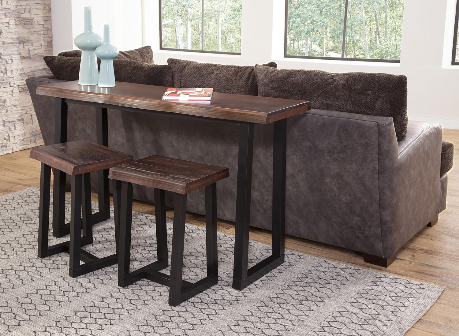 Jennings - Live Edge Bar Table - Brown