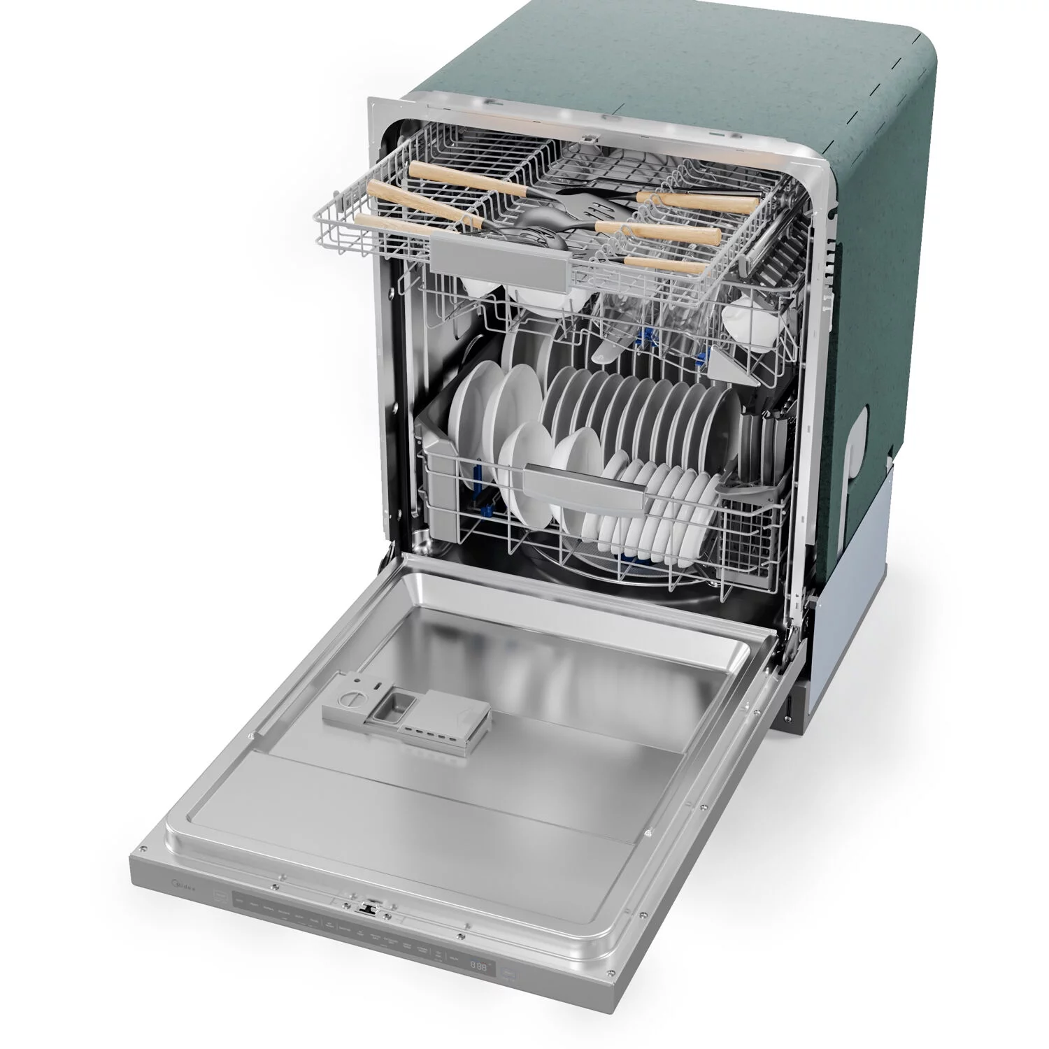 Midea 45 Dba Ultra-Quiet Dishwasher with Wi-Fi and Targeted Wash Zones, Stainless Steel