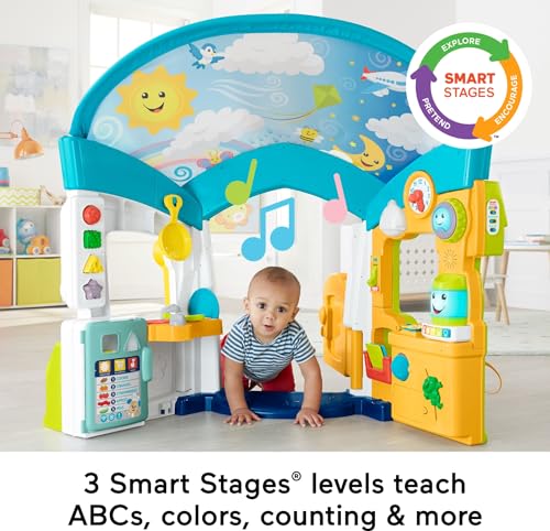 Fisher-Price Baby & Toddler Toy Laugh & Learn Smart Learning Home Playhouse with Lights Sounds & Activities for Infants Ages 6+ Months