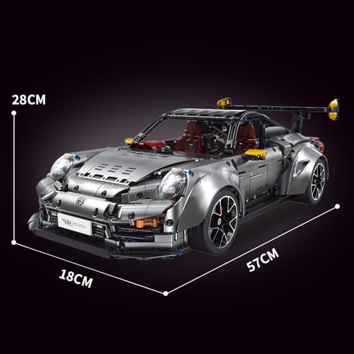 MISINI T5026 Sports Car Building Kit, 1:8 Scale MOC Sports Car Building Set for Adults, Building Bricks Racing Vehicle Toy, Collectible Motorsport, Great Gift for Men (3389 PCS)