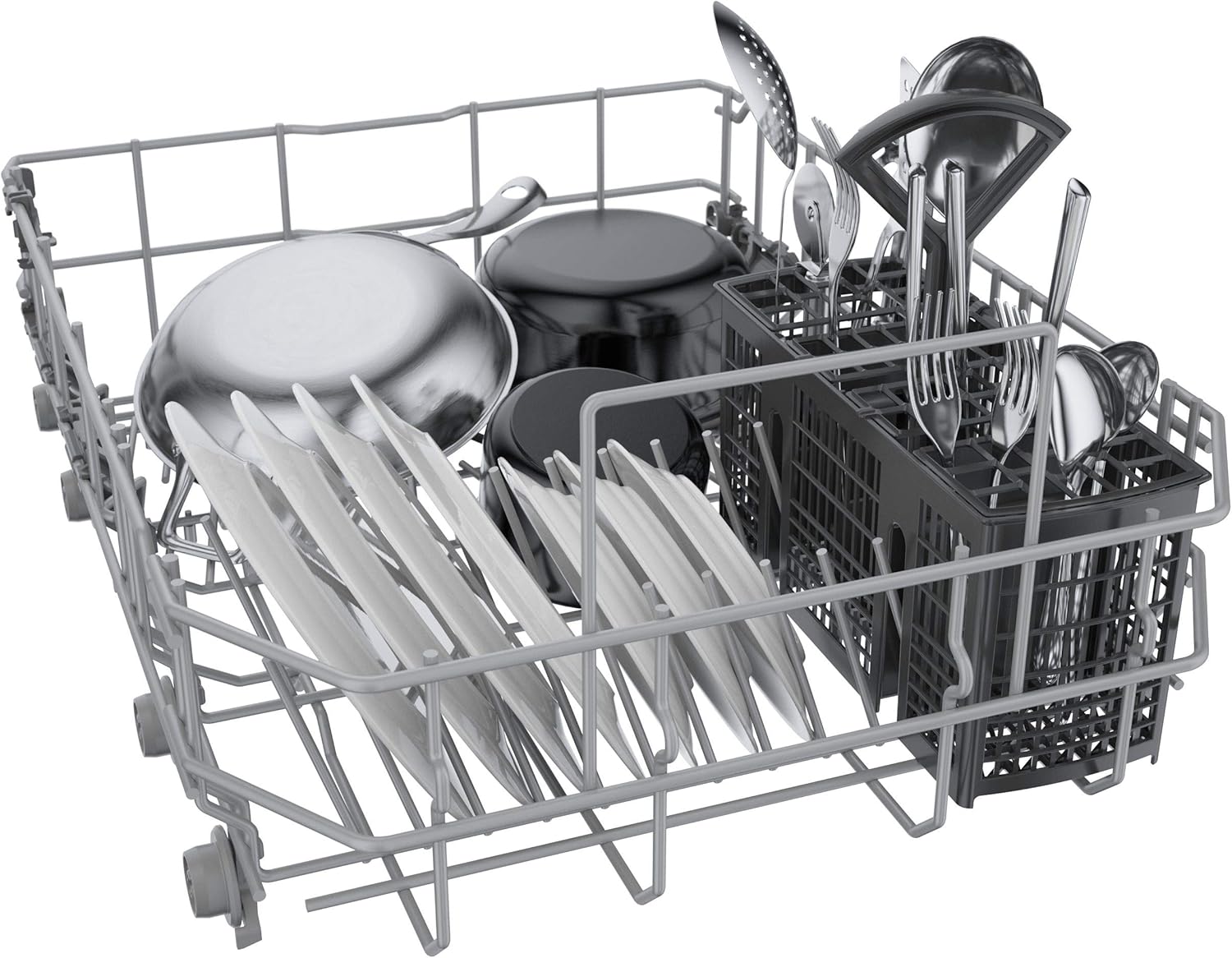 Bosch 300 Series ADA 18" Stainless Steel Recessed Handle Dishwasher - SPE53B55UC